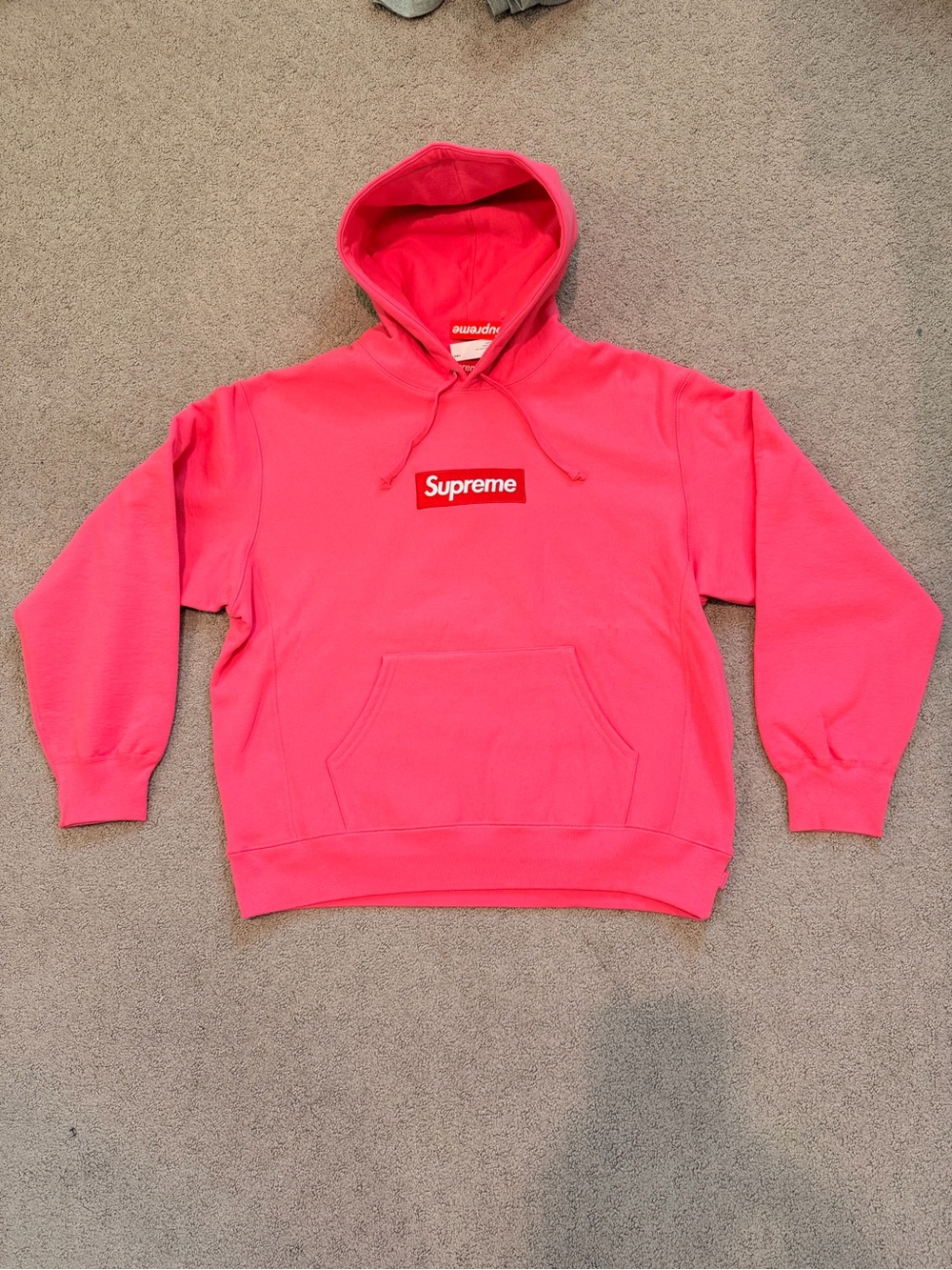 Supreme Pink Box Logo Crewneck Hoodie - Men